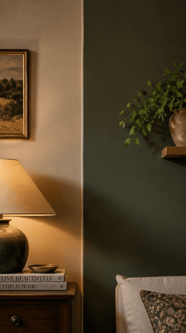 Vertical styling element for Colour combinations that work for Indian home interiors