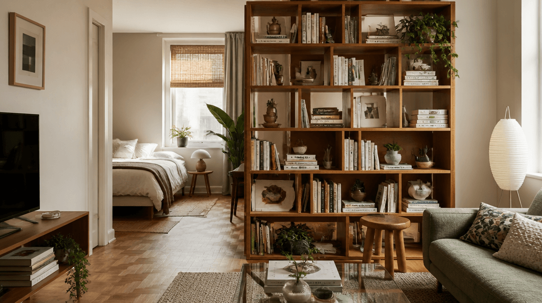 How to divide a studio apartment into proper living zones