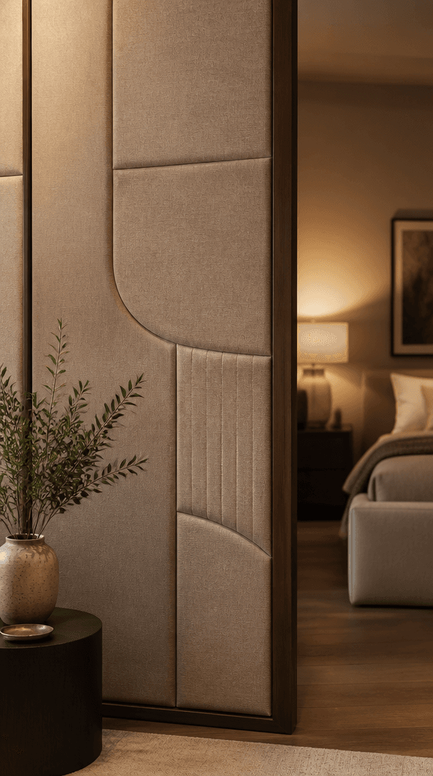 Vertical styling element for How to divide a studio apartment into proper living zones