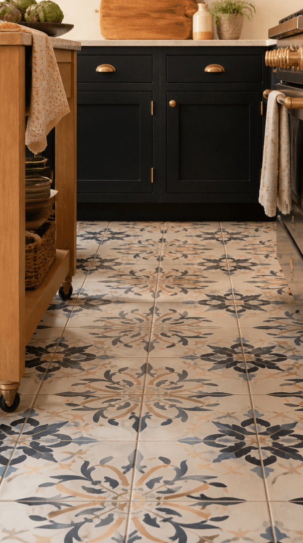 Vertical styling element for Floor decor ideas for Indian homes: rugs, tiles and beyond