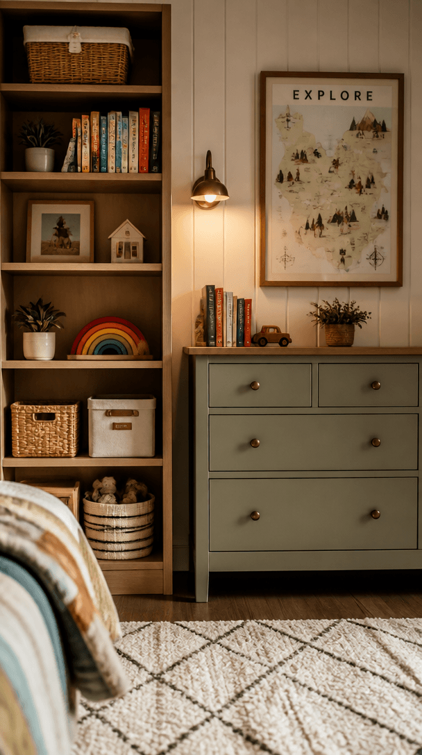 Vertical close-up style shot for Kids room design ideas that grow with your child