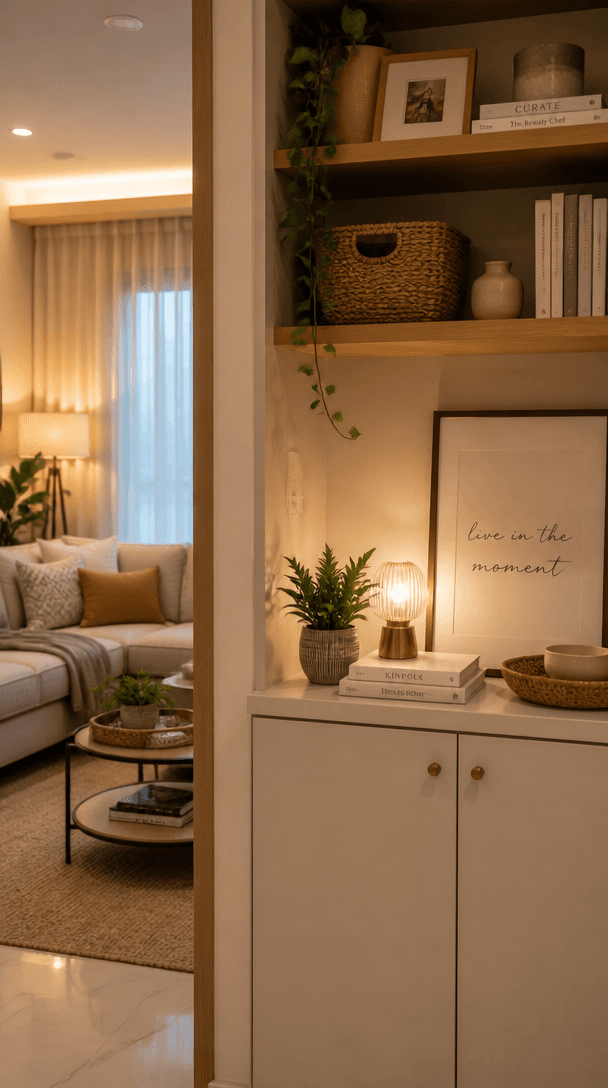 Vertical close-up style shot for How to make a 2BHK feel like a much bigger home