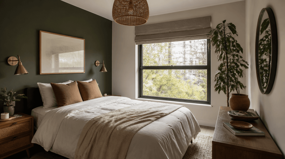 Interior design photo for How to make a small bedroom feel bigger without buying anything new