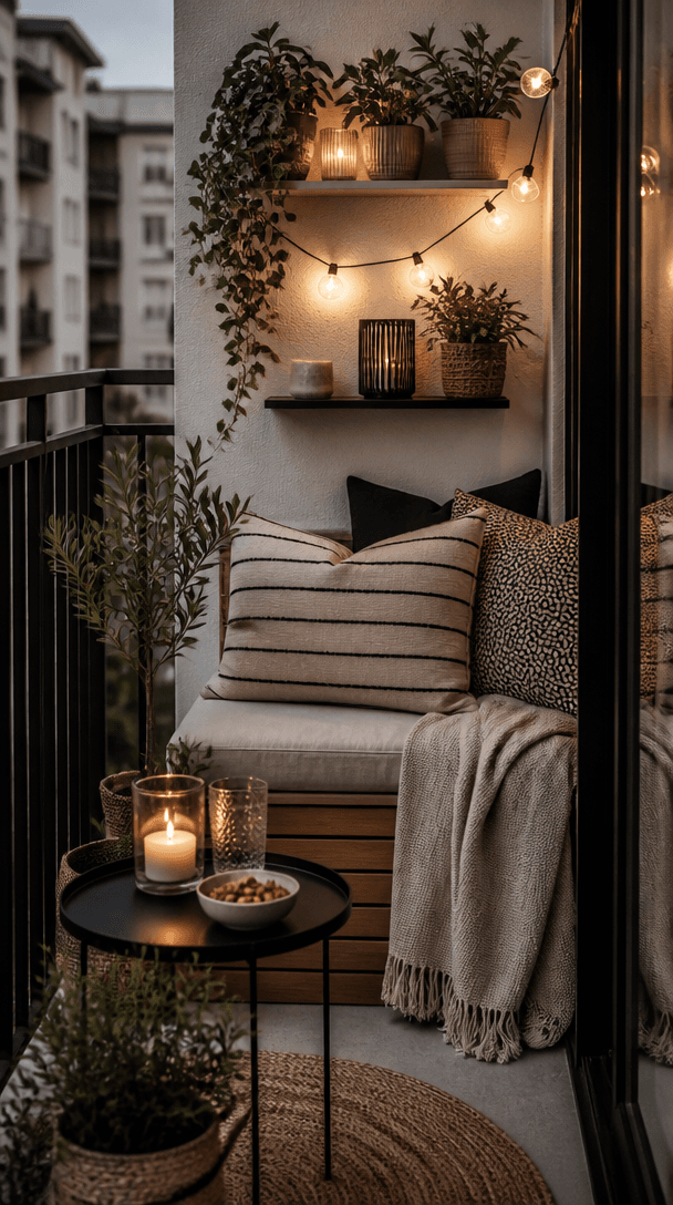 Vertical close-up style shot for Small balcony ideas that actually make you want to sit outside