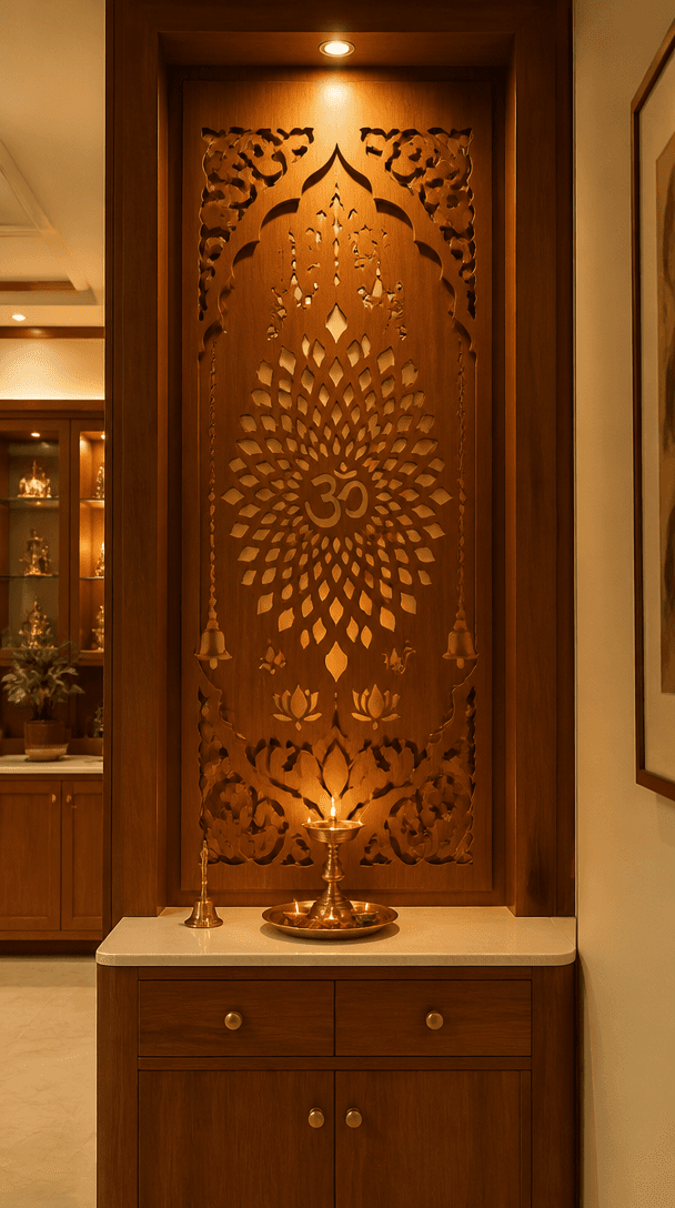 Vertical layout design detail for How to style a pooja room that fits modern homes