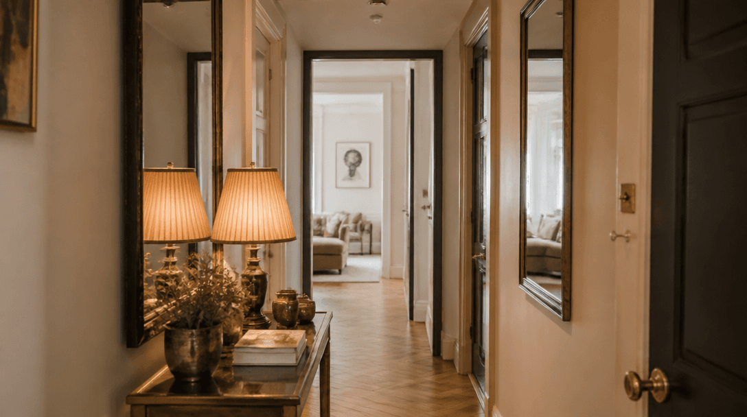Interior design photo for How to turn a dark cramped hallway into something welcoming