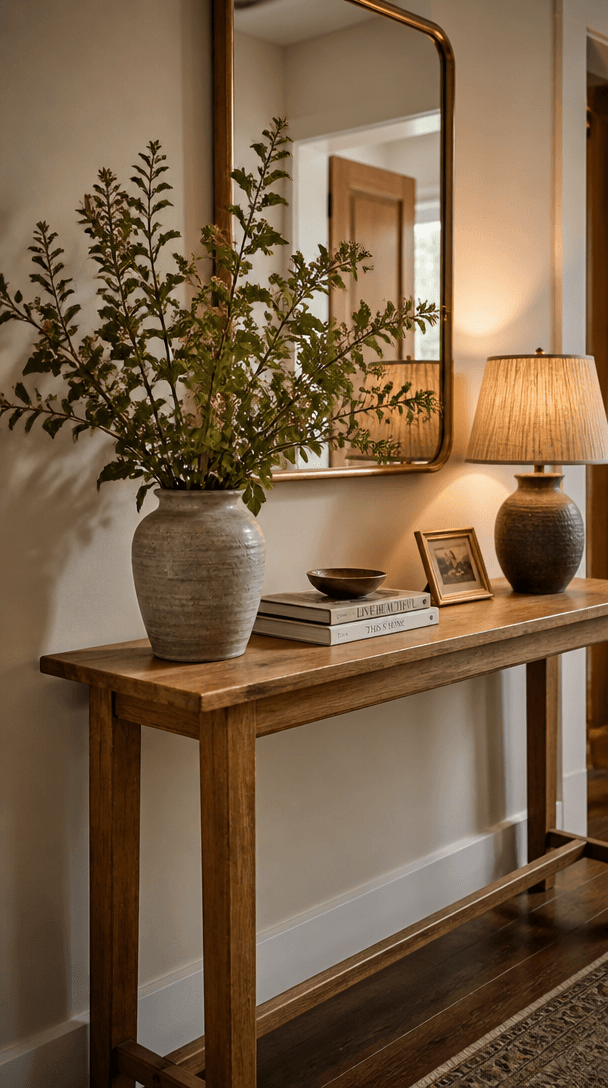 Vertical layout design detail for How to turn a dark cramped hallway into something welcoming