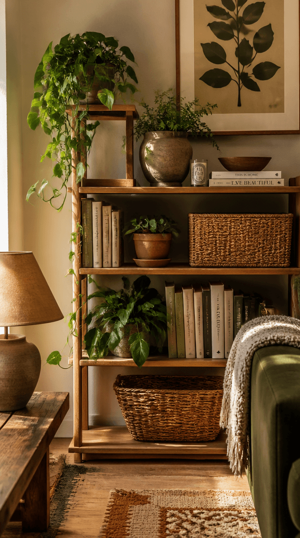 Vertical close-up style shot for How to use plants to make any room feel more alive